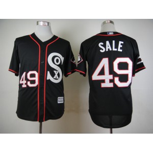 MLB Chicago White Sox 49 Chris Sale 2015 Newest Style Black